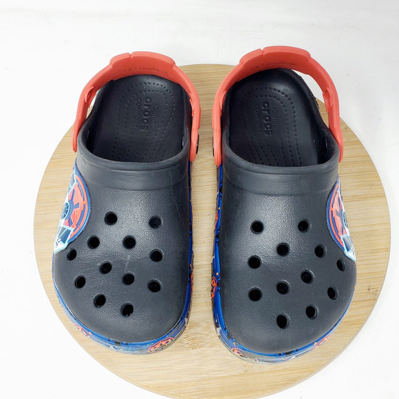 CROCS Star Wars Shoes Kids 12 Imperial Darth Vadar Black Girls Boys Clog Sandal - Picture 5 of 12